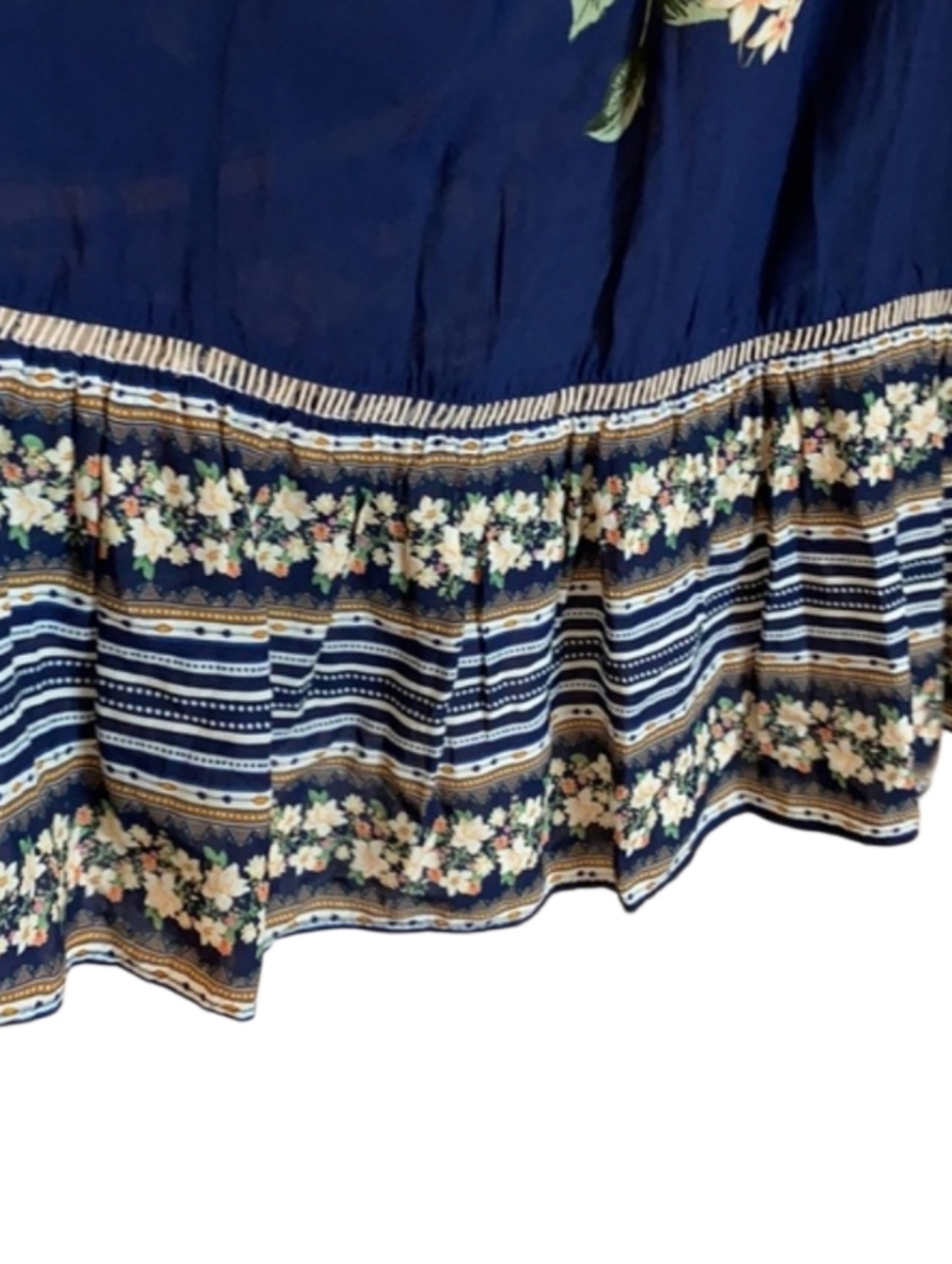 Farm de Rio blue floral wrap maxi dress size S - Picture 4 of 9